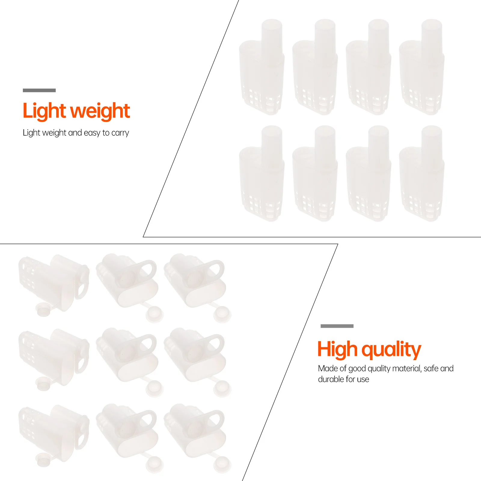 

10Pcs Bee Queen Cage Plastic Durable Beekeeper Transport Storage Isolation Catching Accessory Tool Bee Cages Beekeeping Supplies