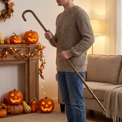 100CM Vintage Magician Cane Detachable Wizard Walking Stick Wand Halloween Party Cosplay Costume Props