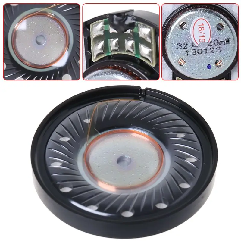 40mm Headphone Speaker Driver 32ohm for Bose QC25 QC15 QC35 QC2 QC3 AE2 OE2 Studio  Marshall Replacement Parts Drop Shipping