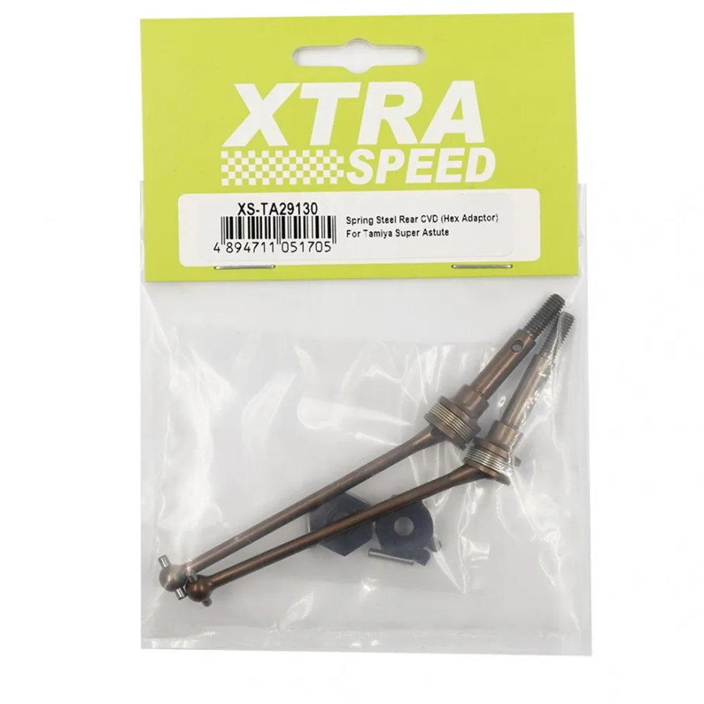 XTRA SPEED SPRING STEEL REAR CVD (HEX ADAPTOR) Upgrade Parts FOR TAMIYA SUPER ASTUTE#XS-TA29130