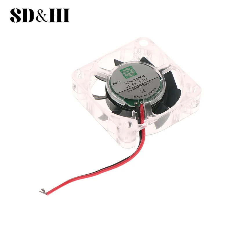 

40x40x10MM 4010 Бесщеточные вентиляторы постоянного тока 5 В 0,11 А с синей светодиодной подсветкой для радиатора, охлаждающий радиатор для деталей 3D-принтера, вентилятор