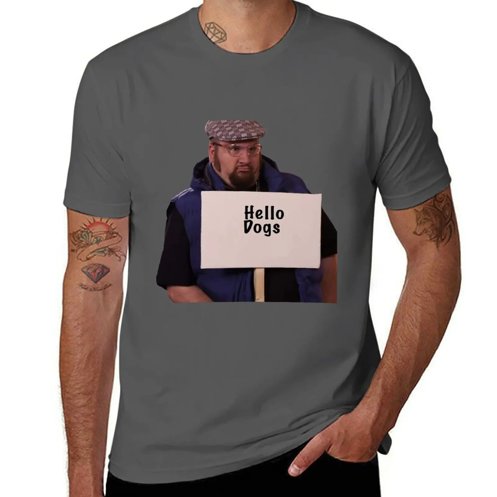 

Gustavo Hello Dogs T-Shirt anime t shirts for man t shirts for man cotton T-Shirt