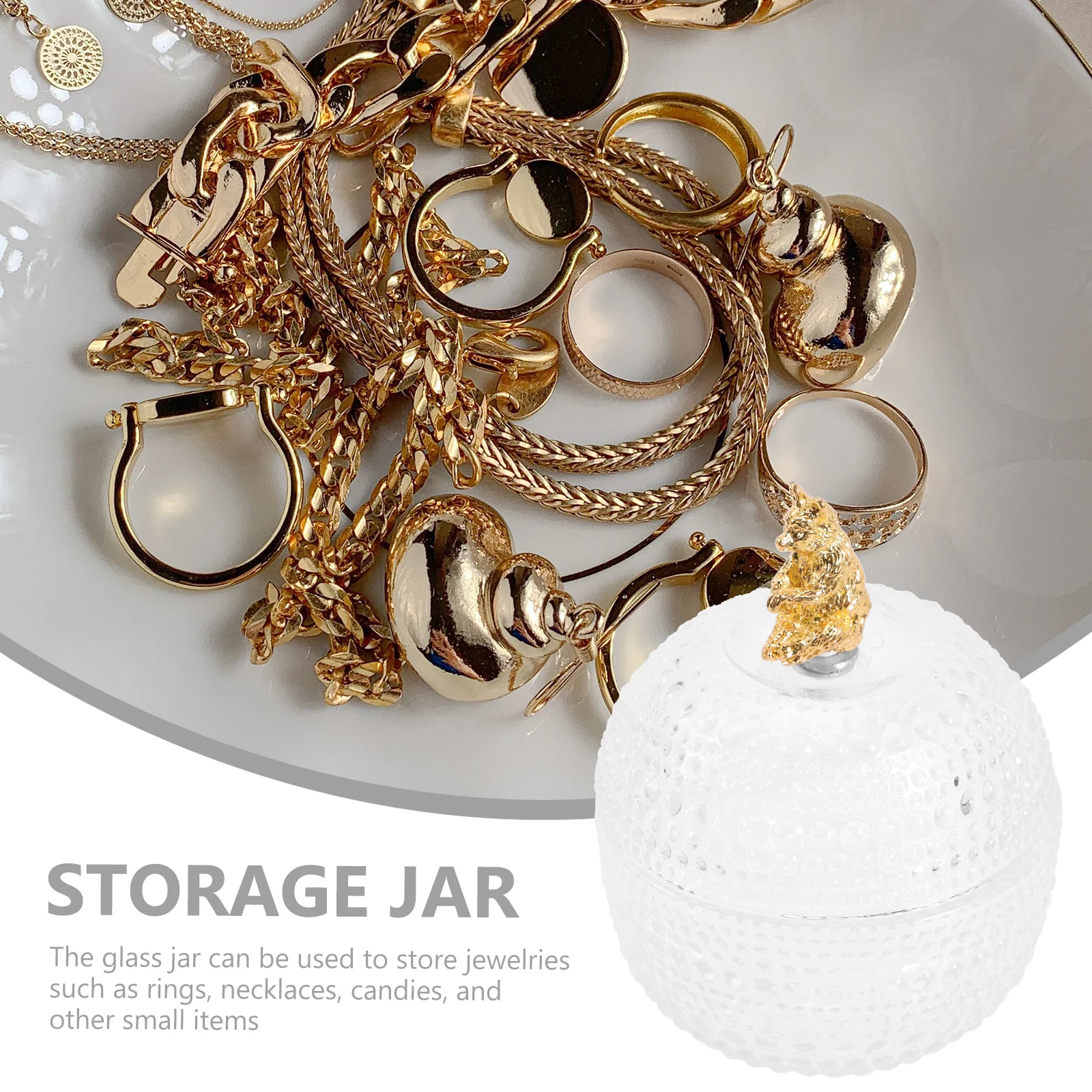 

Прозрачная стеклянная подставка для украшений очаровательной формы для колец, ожерелий, конфет, мелких предметов, домашних принадлежностей, декора для кухни