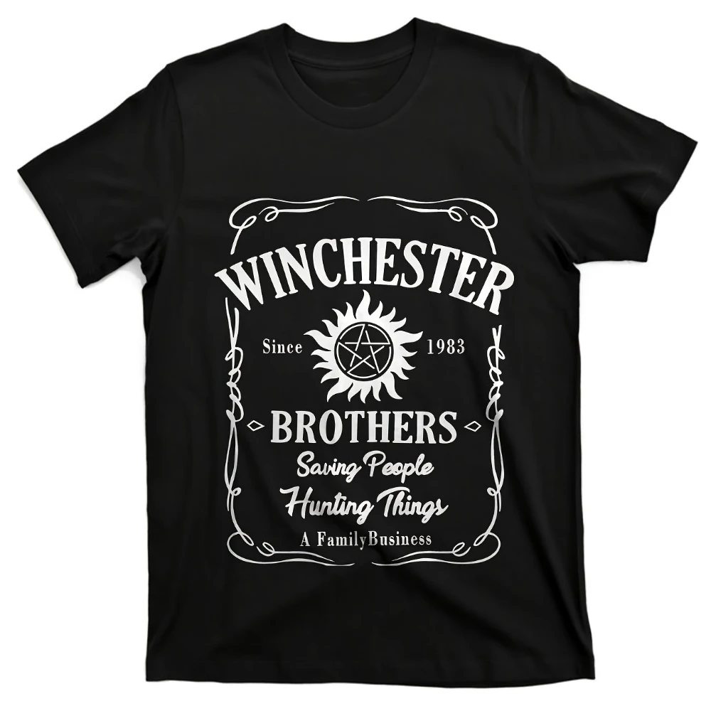 Herren-Grafik-T-Shirt „Supernatural Winchester Brothers Dedicated To Hunting Creatures“ Herren-T-Shirts für den Sommer