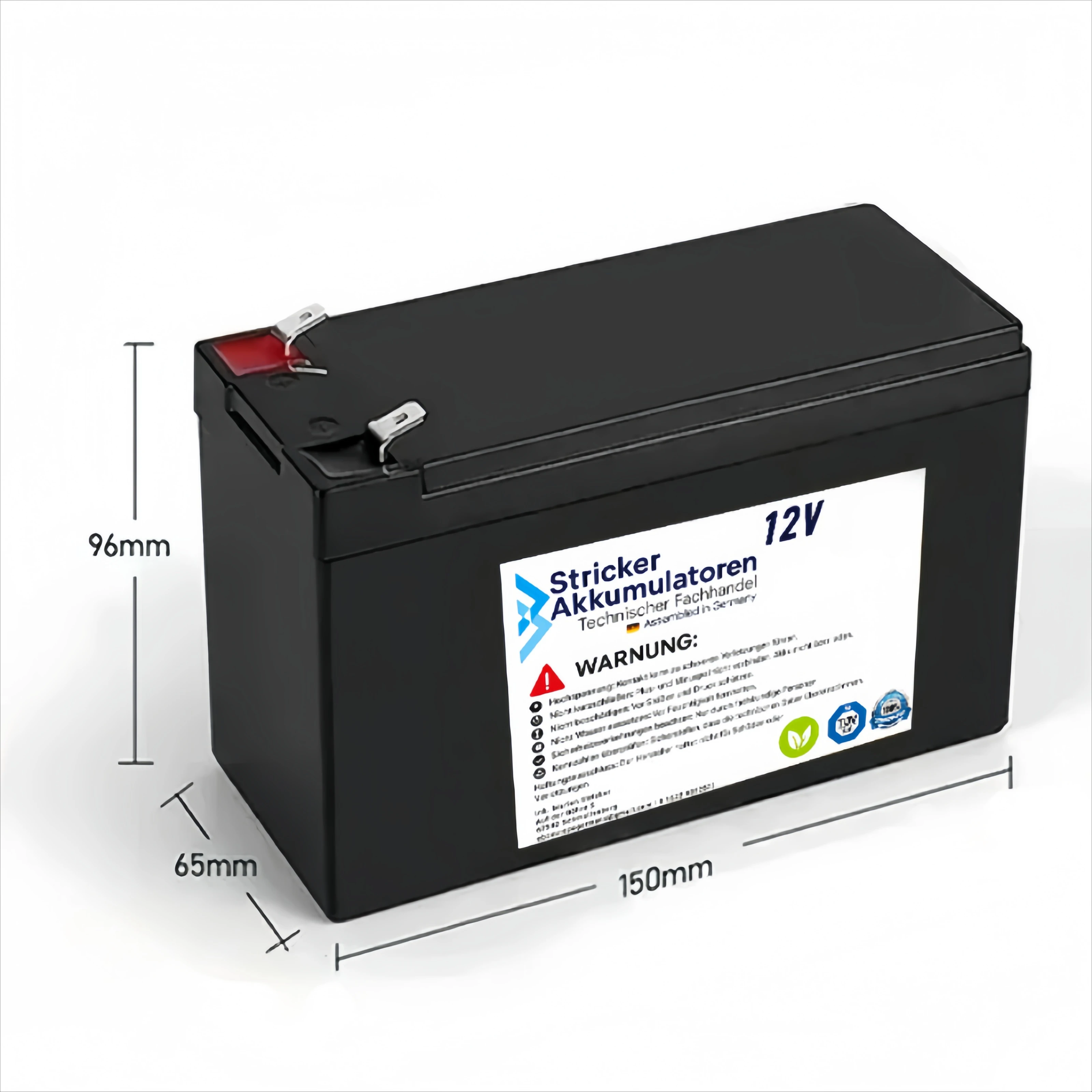 Current Output 12V 8Ah Li-ion Battery Pack for Electric Sprayer Water Pump Fish Aerator with 3A Fast Charger & BMS Protection
