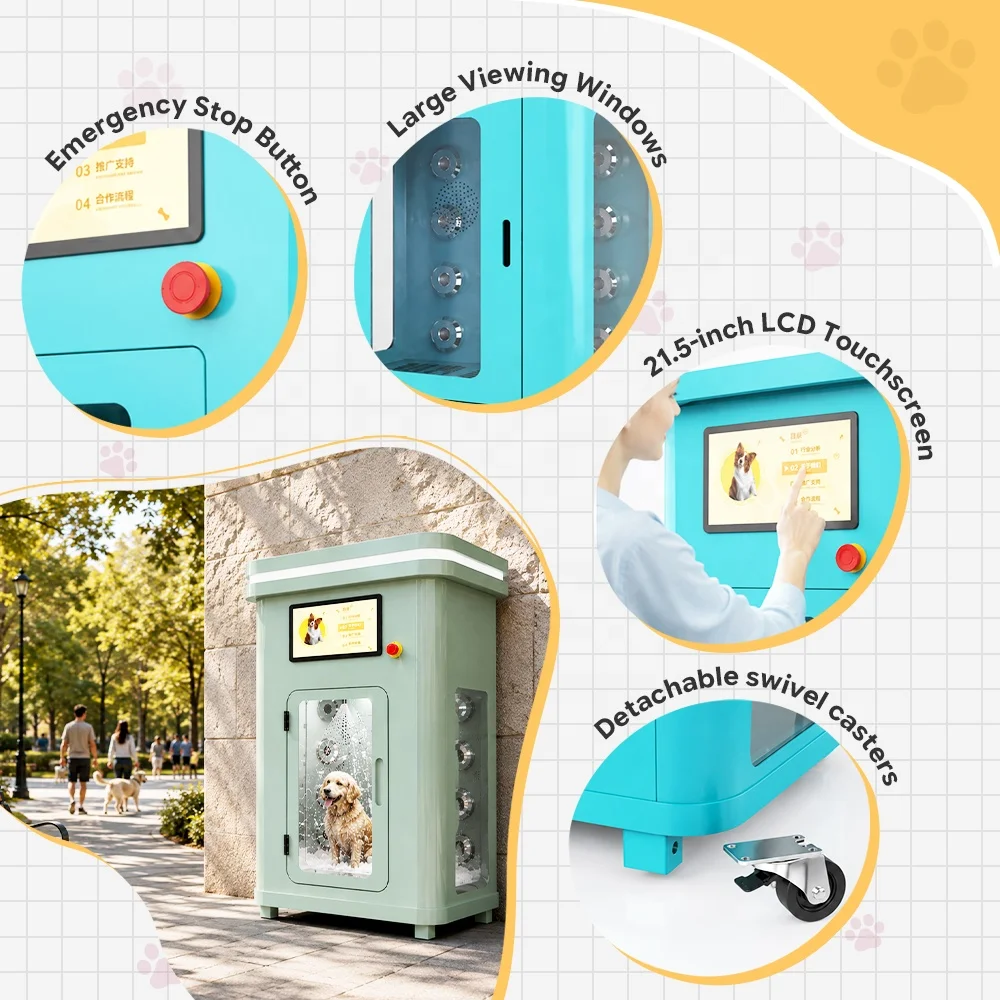Smart Pet Grooming Machine Scratch Resistant Corrosion Resistant Shopping Mall Pet Beauty Unit Grooming Device