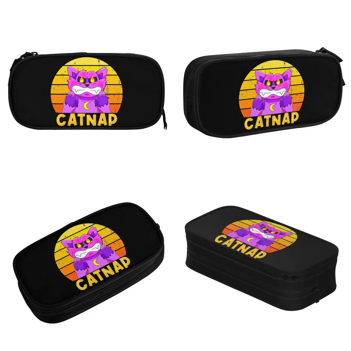 Cartoon Catnap Angry Dogday Pencil Cases Lovely Pen Holder Bags Kids Big Capacity Students School Cosmetic Pencilcases