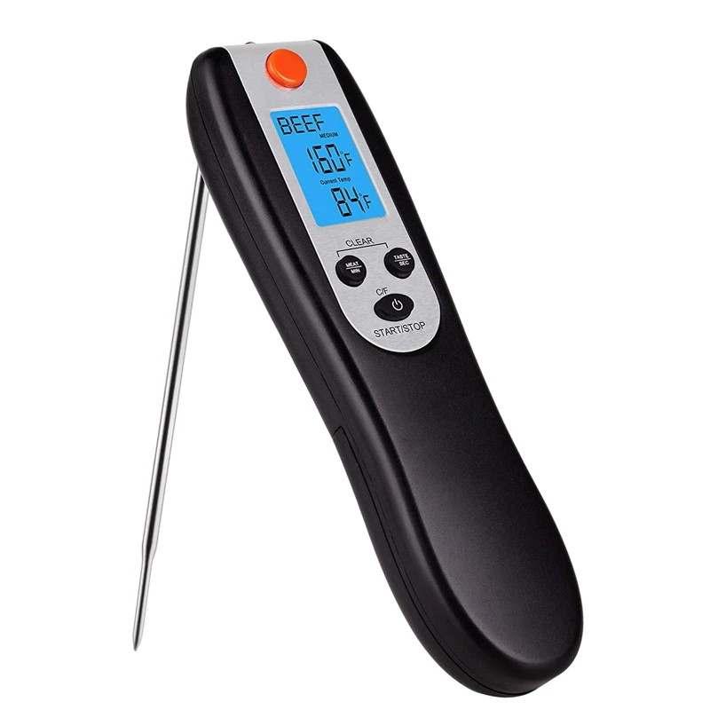 

AC62-Кухонный цифровой термометр для приготовления пищи с мгновенным считыванием, 5,4 дюйма, черный