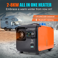 Car Heater 2/5/8KW Diesel Air Heater 12V 24V 220V With Bluetooth Control Truck Boat Bus RV Trailer Air Diesel Parking Heater