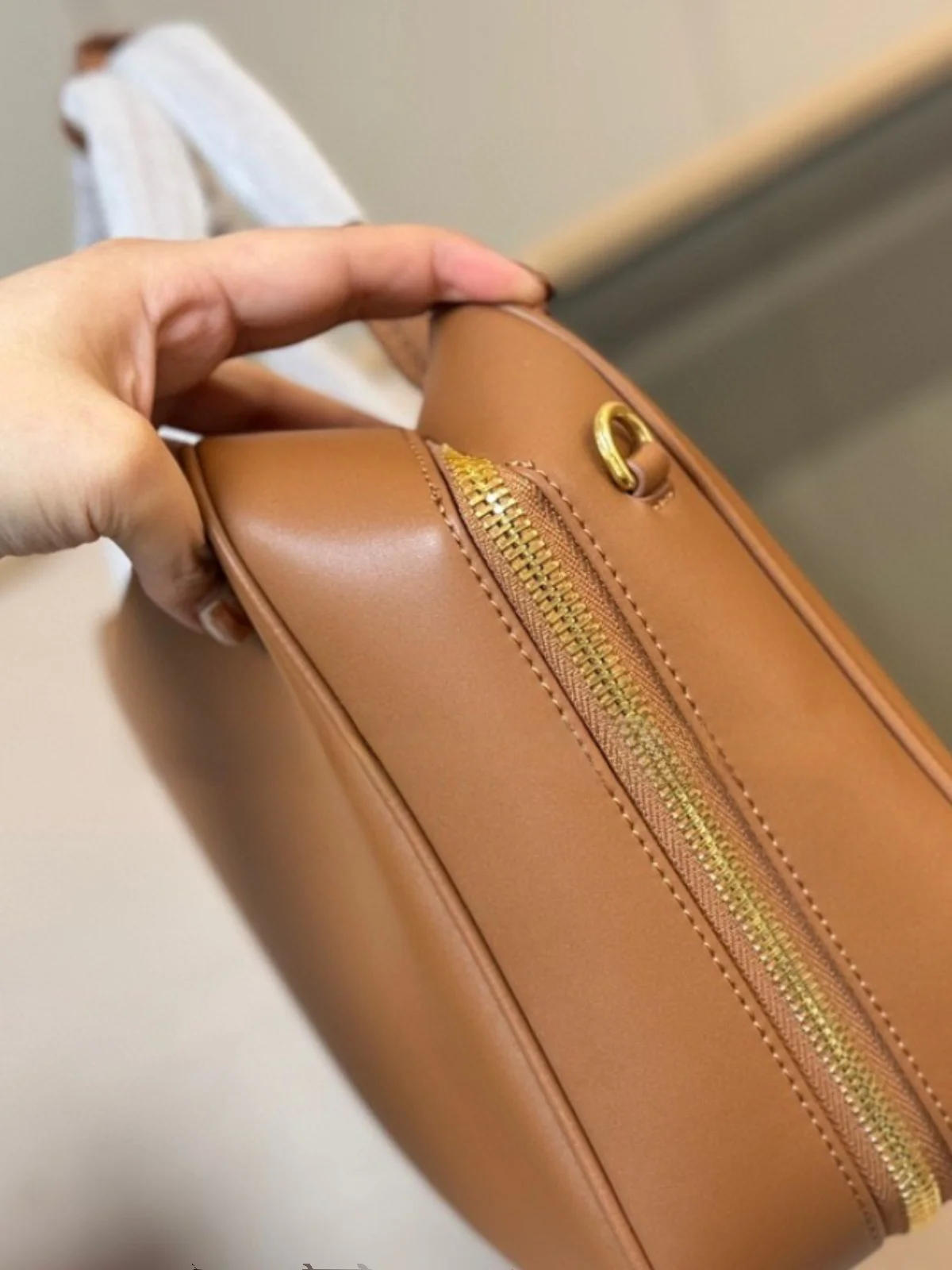 

Full Leather Tote Underarm Bag Large Capaci Commuter Opening Design Single oulder Handbag op Bag for Autumn Winter