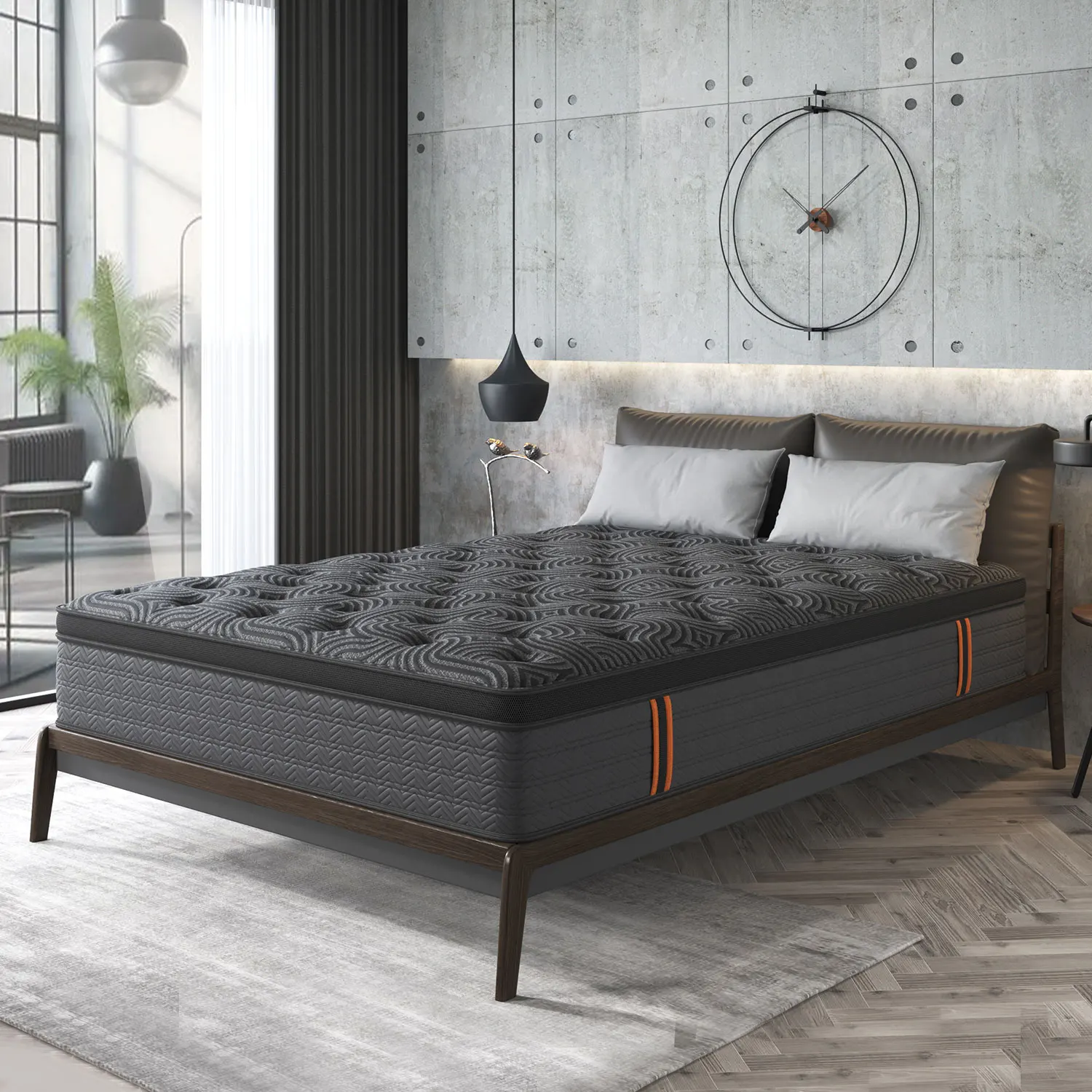 مرتبة Twin Full Queen King مقاس 12 بوصة من إسفنج الذاكرة، زنبرك هجين، صلابة متوسطة، دعم قطني لغرف المنزل والفنادق،