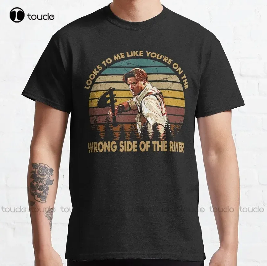 The River The Mummy Brendan Art Vintage Brendan Fraser The Mummy Classic T-Shirt Funny Art Streetwear Cartoon Tee Custom Gift