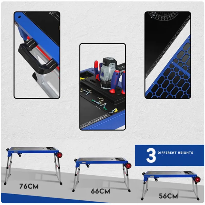 Portable Aluminum Machine Miter Saw Cutting Machine Bracket Multifunctional Workbench Woodworking Table Mobile Bracket