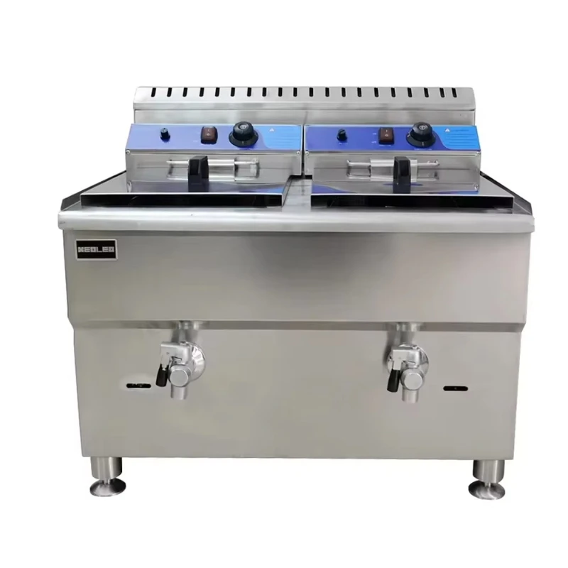 Commercial 36L Double Tank Fryer  Chicken Chip Deep Fryer Stainless Steel Fries Deep Fryer Machine