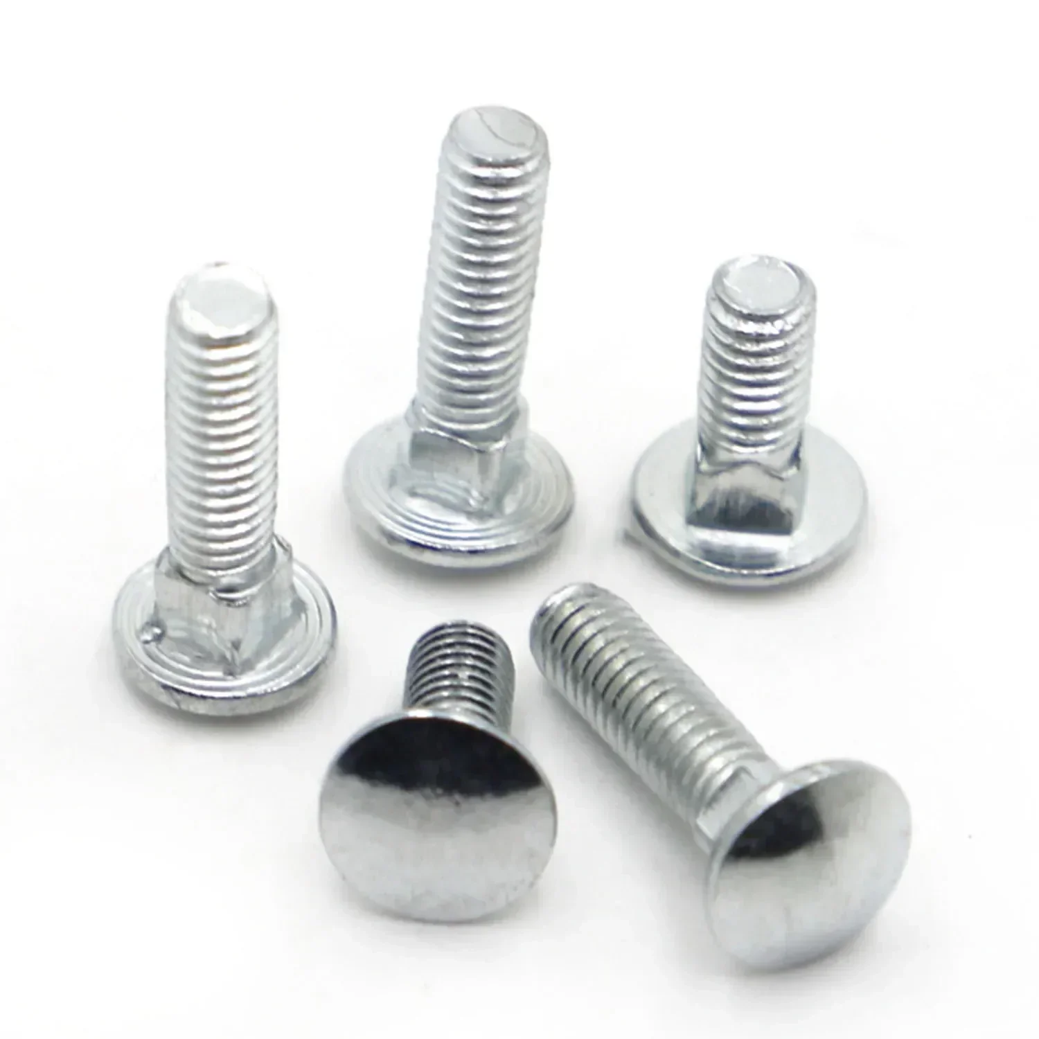 M4 M5 M6 M8 M10 M12 Steel GB121-10pcs DIN603 Truss Round Head Square Neck Carriage Bolt Coach Screw for Shelf Desk Furniture