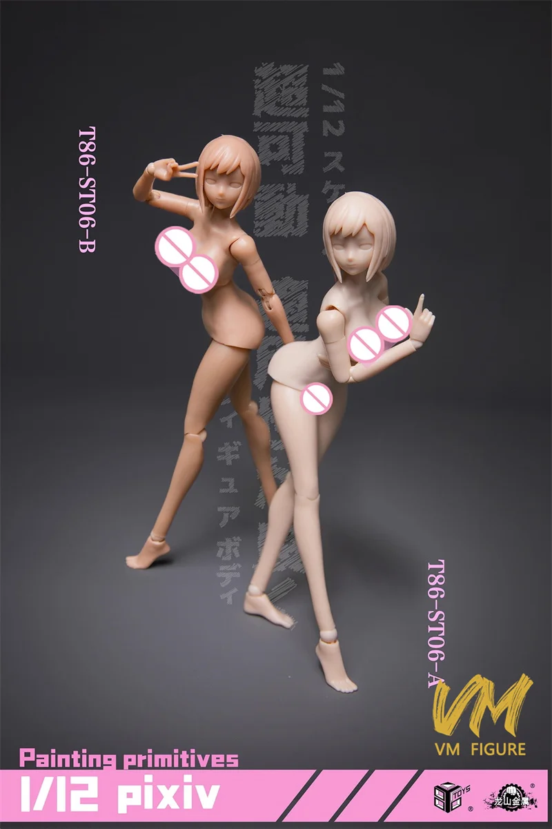 86TOYS T86-ST 1/12 أنثى المفاصل المرنة و لطيف رئيس مفصلية نموذج لجسم القياسية الدهون الورك الجسم 6 "الجندي عمل الشكل دمية #3