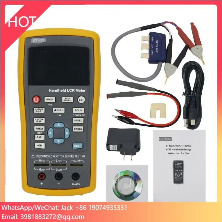 

ET432 2.8" Handheld Digital LCR Capacitance Inductance Tester LCR Meter 100KHz
