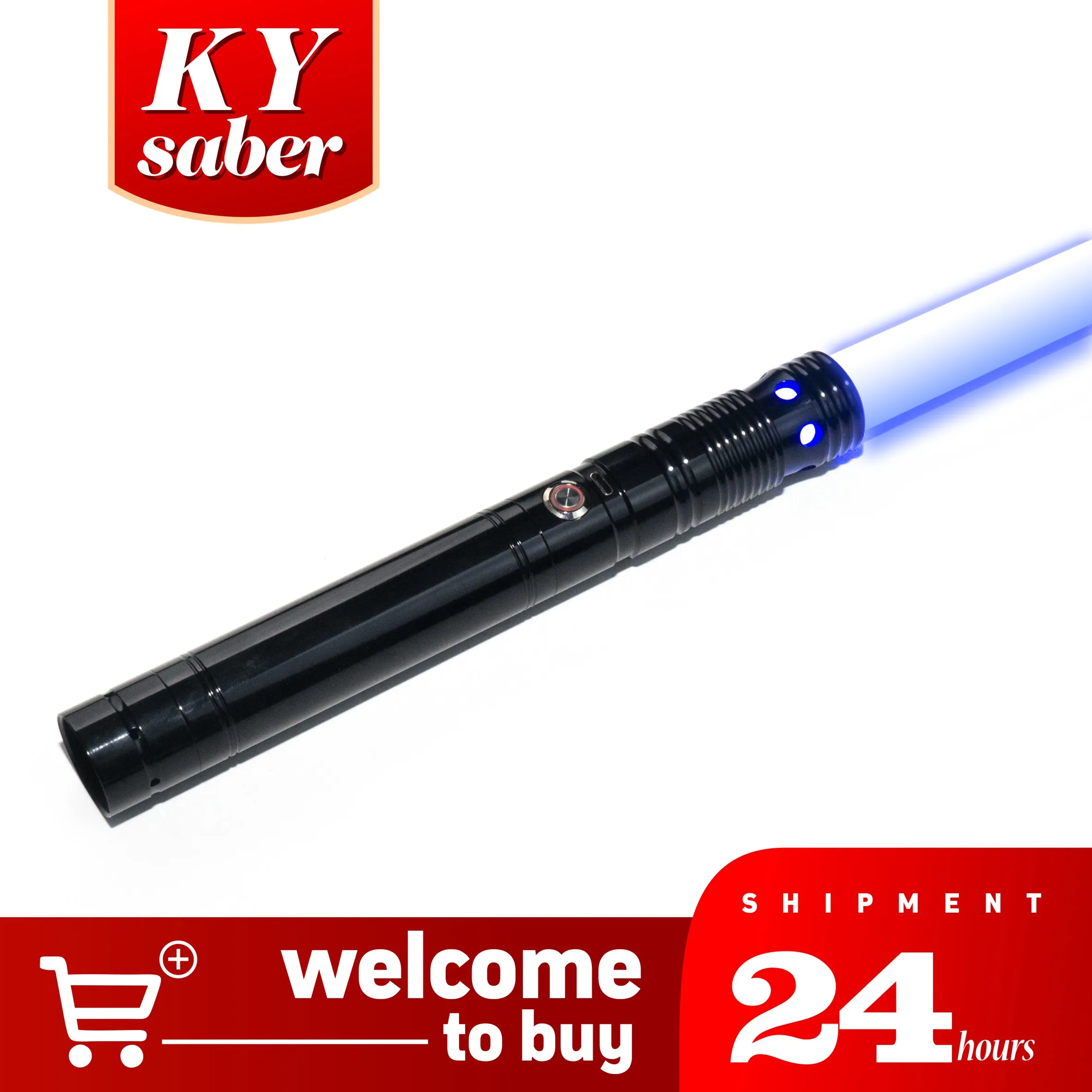 X040-RGB Pixel Smooth Swing Lightsaber Metal Handle Heavy Dueling Colors Change Force Varety Sounds Blaster Laser Sword Toys