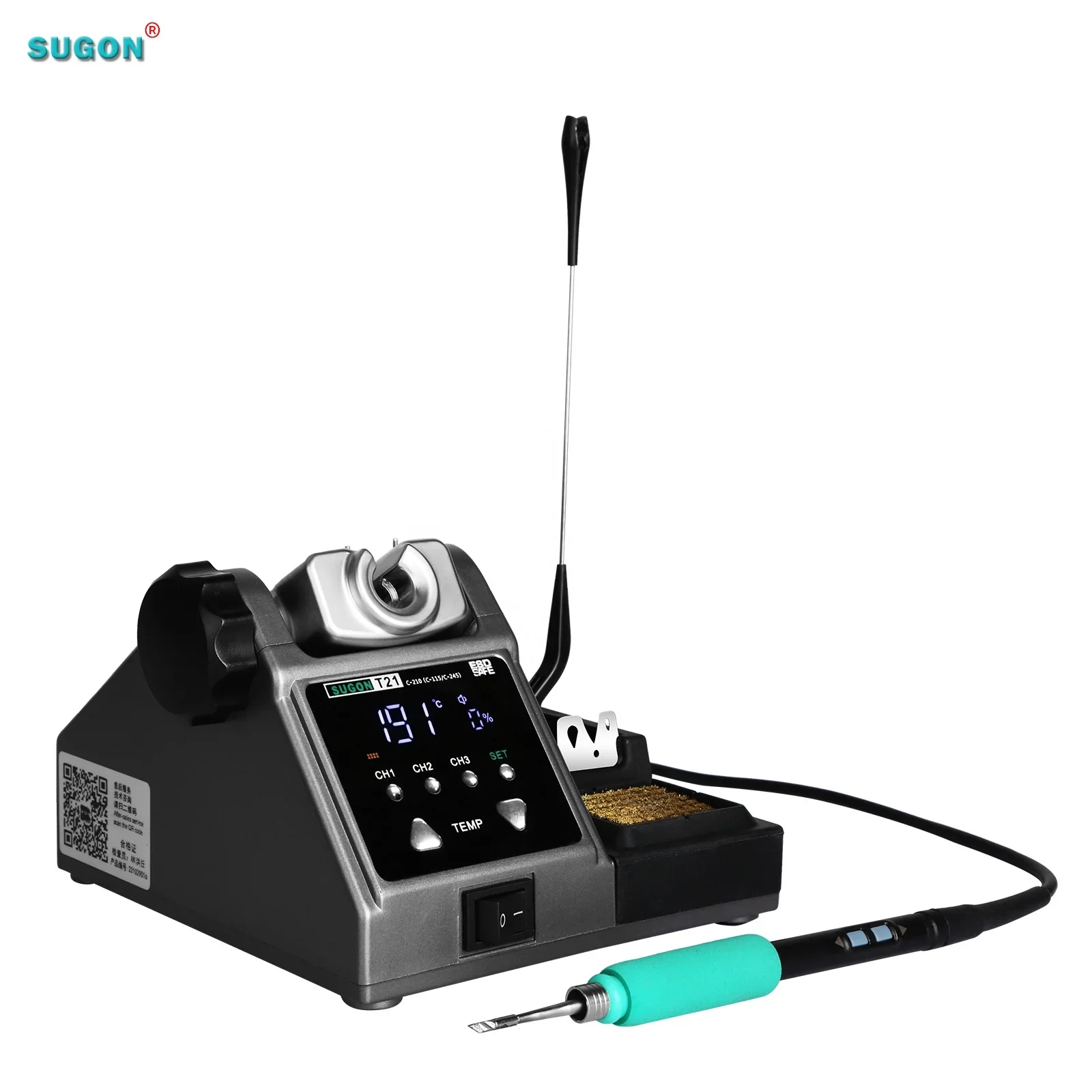 SMD 수곤 T21 레드 컬러 BGA 납땜 리워크 스테이션 (휴대폰 수리용)