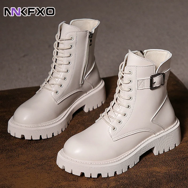 

2023 Women's New Ankel Boots Female Autumn Winter Comfortable Short Boots Round Toe Square Heels Boots British Style Boots QB268