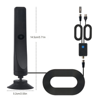 TV Digital Antenna Support 4K 1080P Portable Antenna 50 Miles Range Suction Cup TV Antenna 25DBI Plug Play for Smart Digital TV