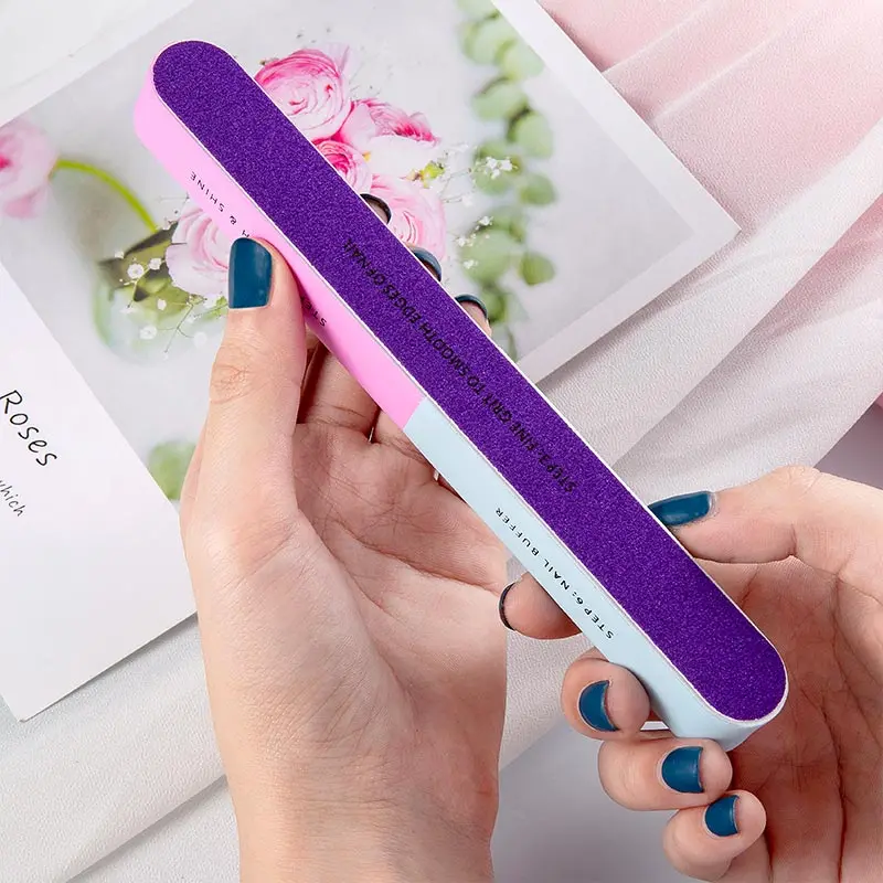 10Pcs Manicure Tool Kit Nail Files Cuticle Nipper Pusher Nail Scissors Buffer Sponge Block Nail Art Accessories Salon Home Use image 5