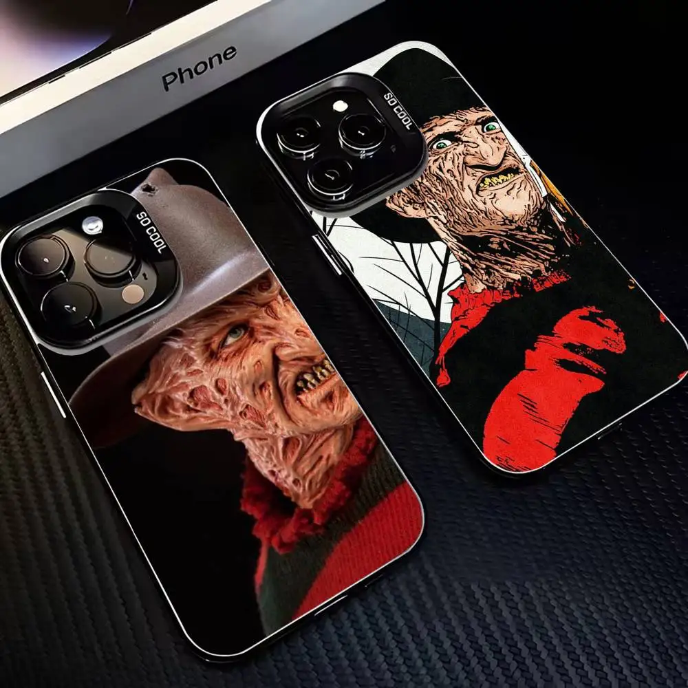 

Horror F-Freddy KrugerS Phone Case For iPhone 16,15,14,13,12,11,Mini,Pro,MAX Black Matte Shockproof Cover