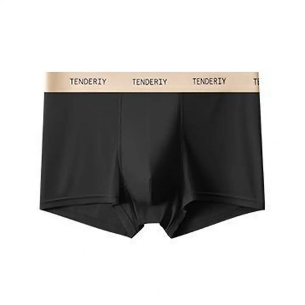 

Comfortable Boxers All-weather Boxer Briefs Men's Letter Print Boxer Briefs with U-convex Design Soft Breathable Fabric for Men
