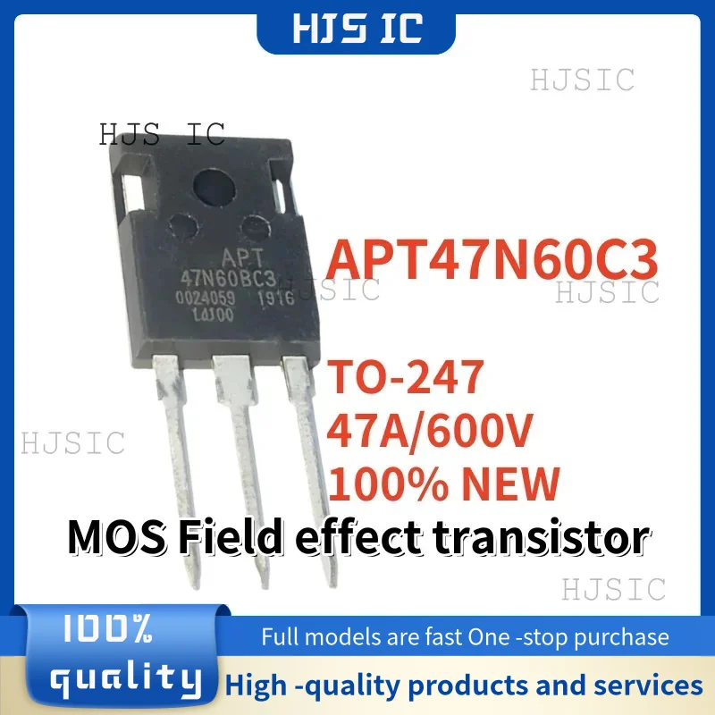 5-10PCS 100% NOVO APT47N60C3 47N60BC3 47N60 TO-247 47A/600V Transistor de efeito de campo MOS em estoque