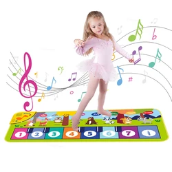 Tapete musical para crianças, piano para crianças, teclado de dança, brinquedos musicais, presente para meninas e meninos, 80x30cm