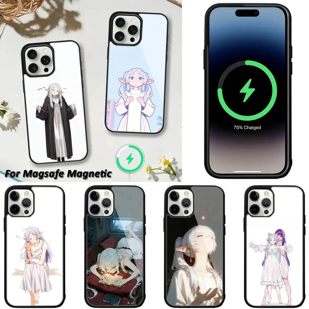 

Anilist badge Frieren Phone Case For iPhone 16,15,14,13,12,11,Plus,Pro,Max,Mini Magsafe Magnetic Wireless Charging