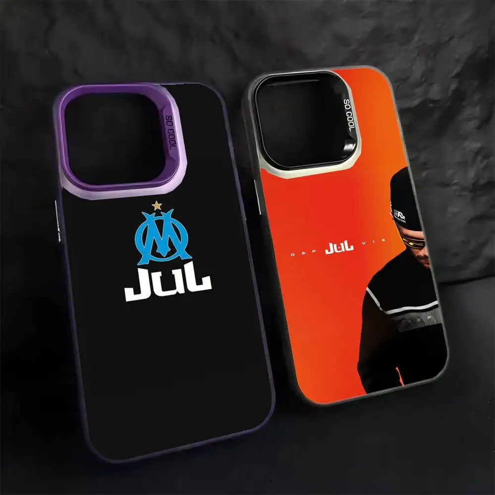 

Rapper JuL C'est Pas Des Lol Phone Case For iPhone 17 16 15 14 13 12 11 Pro Max Plus Silver Matte Black Cover