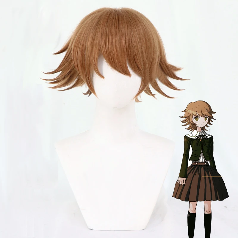 CosplayAnime Kuma Chihiro Fujisaki, disfraz de Cosplay Danganronpa Fujisaki, peluca de Cosplay, uniformes JK para mujer, traje de Carnaval de Halloween