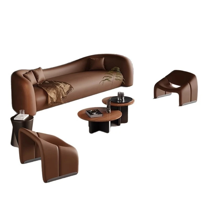 

Modern Visual Italian Minimalist Sofa Office Business Reception Light Luxury Advanced Sense American Three