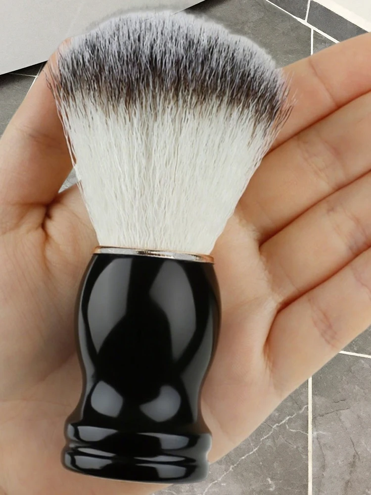 فرشاة حلاقة للرجال، فرشاة حلاقة للوجه، فرشاة تنظيف الوجه ذات شعيرات ناعمة، مقبض مريح للحلاقة المنزلية #4