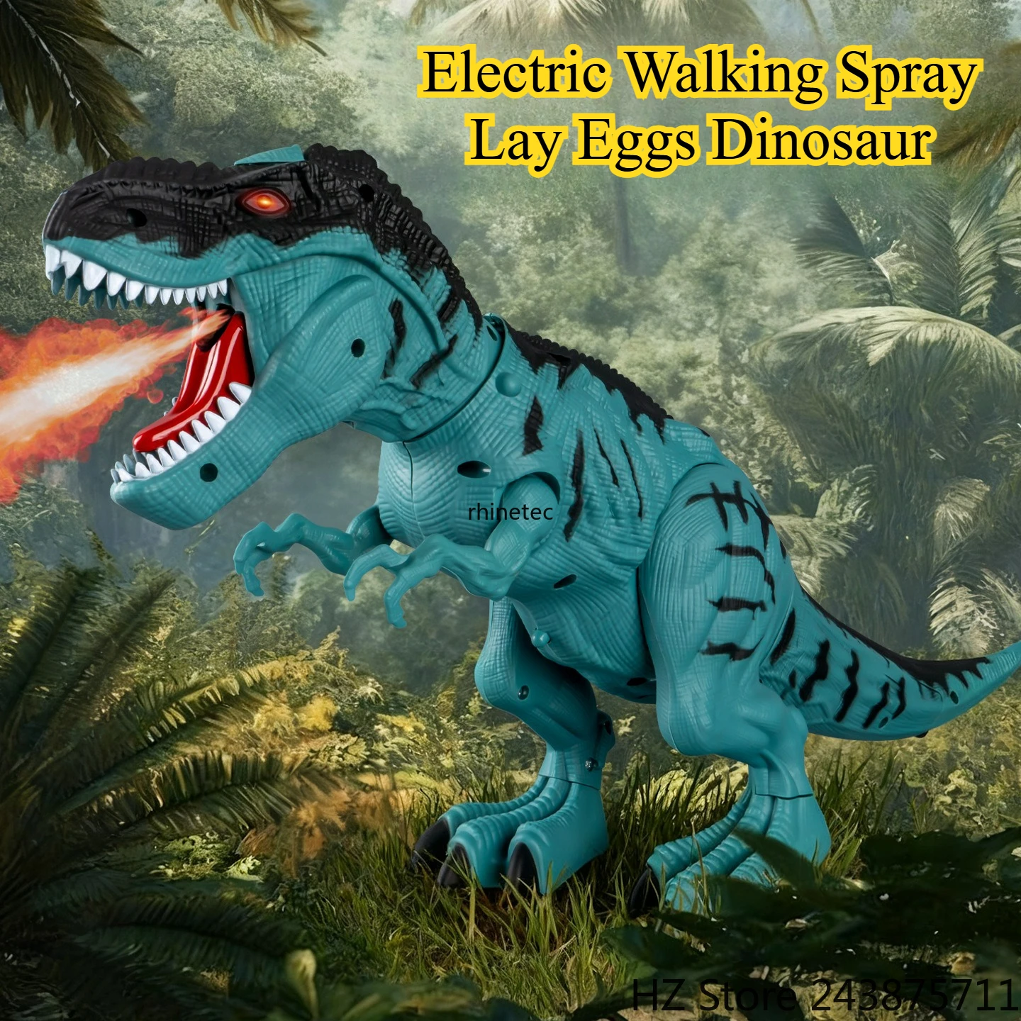 

Electric Toy Large Size Walking Spray Lay Eggs Dinosaur Robot for Kids With Light Sound Mechanical Dinosaurs Model Toys 333-57/6