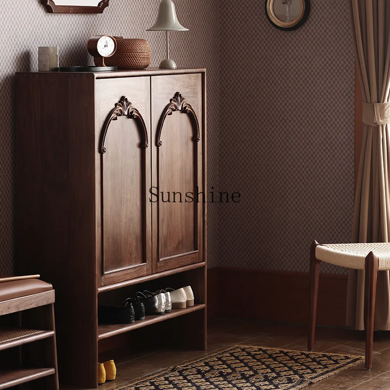 

Small and medium-sized apartment medium-ancient style entrance cabinet entry door decorative partition cabinet