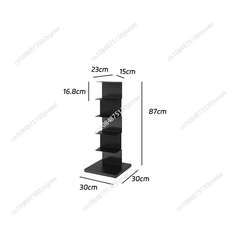 Invisible bookshelf shelf Floor-to-ceiling wrought iron multi-layer suspended bookcase Living room corner creative