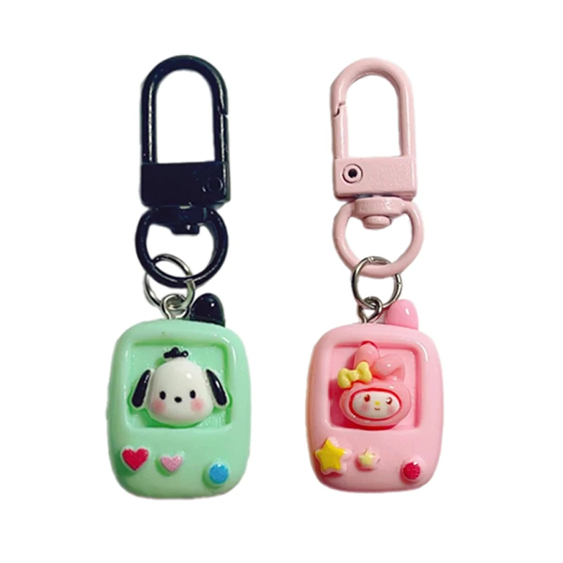 Kawaii Sanrio Keyhcain Cartoon Car Pendant Keychains Phone Charm For Women Girls Fashion Backpack Decoration Accessories Gifts