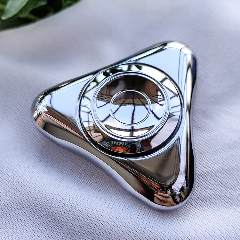 Arctic Craftsman Stainless Steel Fingertip Gyro British Triangle Spiral EDC TikTok Metal Toy