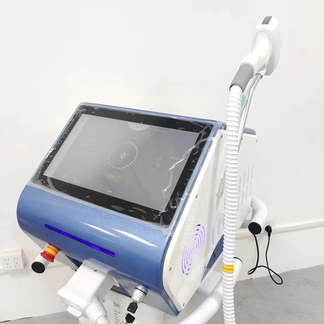 3000w808nm 755 Attrezzatura Alexandria IPL2024 Macchina portatile permanente professionale per la depilazione del corpo con laser al titanio con ghiaccio a diodi