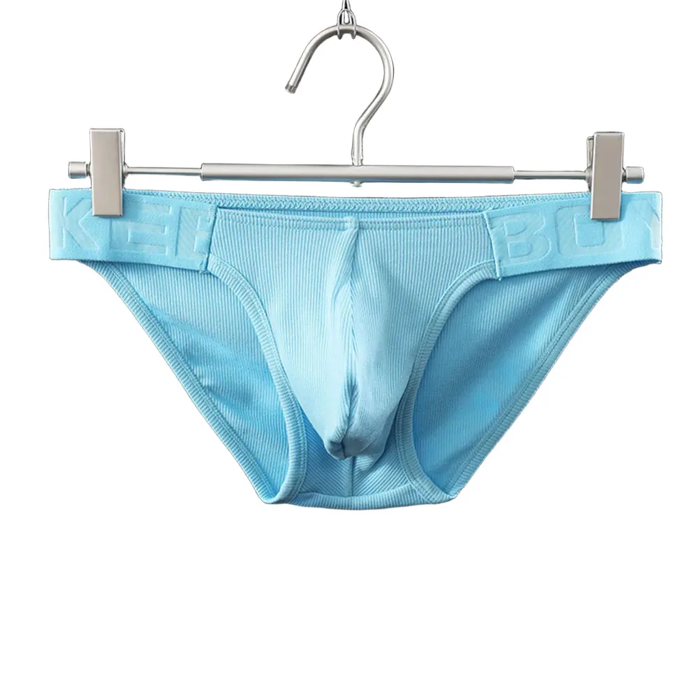 

For Everyday Use XL 2XL Ribbed Briefs Comfortable Pouch Tanga For Men Low Rise Underpants Ribbed Design Briefs