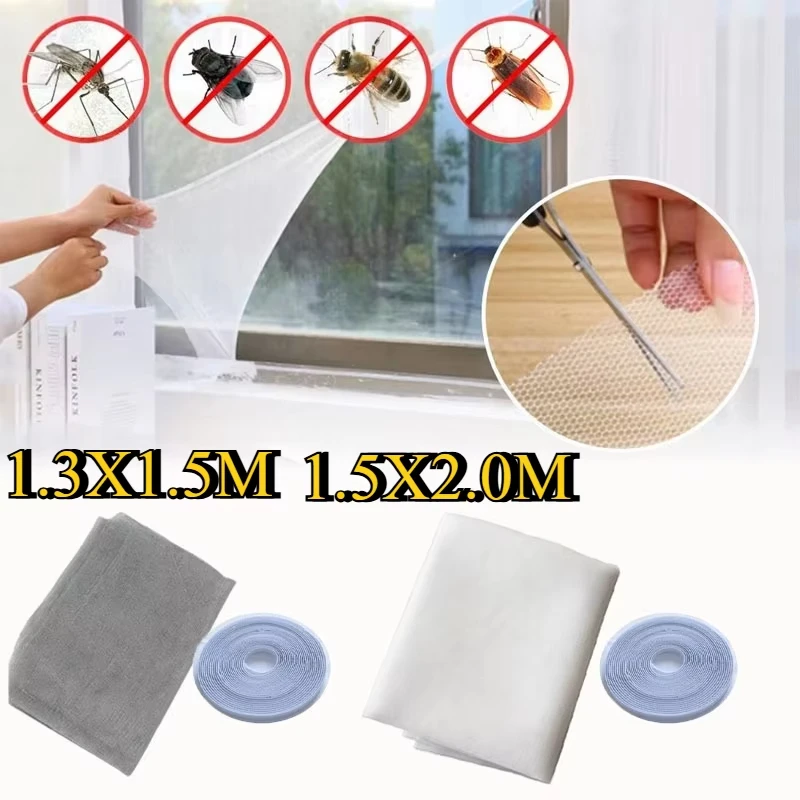 DIY Window Mosquito Net Self-adhesive Indoor Anti-insect Fly Screen Window Net Protections Mesh Mosquito-proof Screen Window