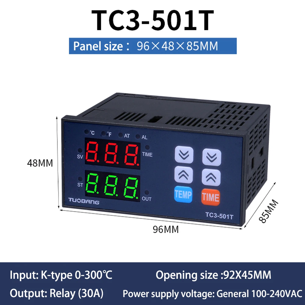 Imagem -03 - Tempo de Transferência de Calor Máquina de Controle de Temperatura Circuito Elétrico Peças para Chapéu Cap e Caneca Máquina de Transferência de Calor Tc3401