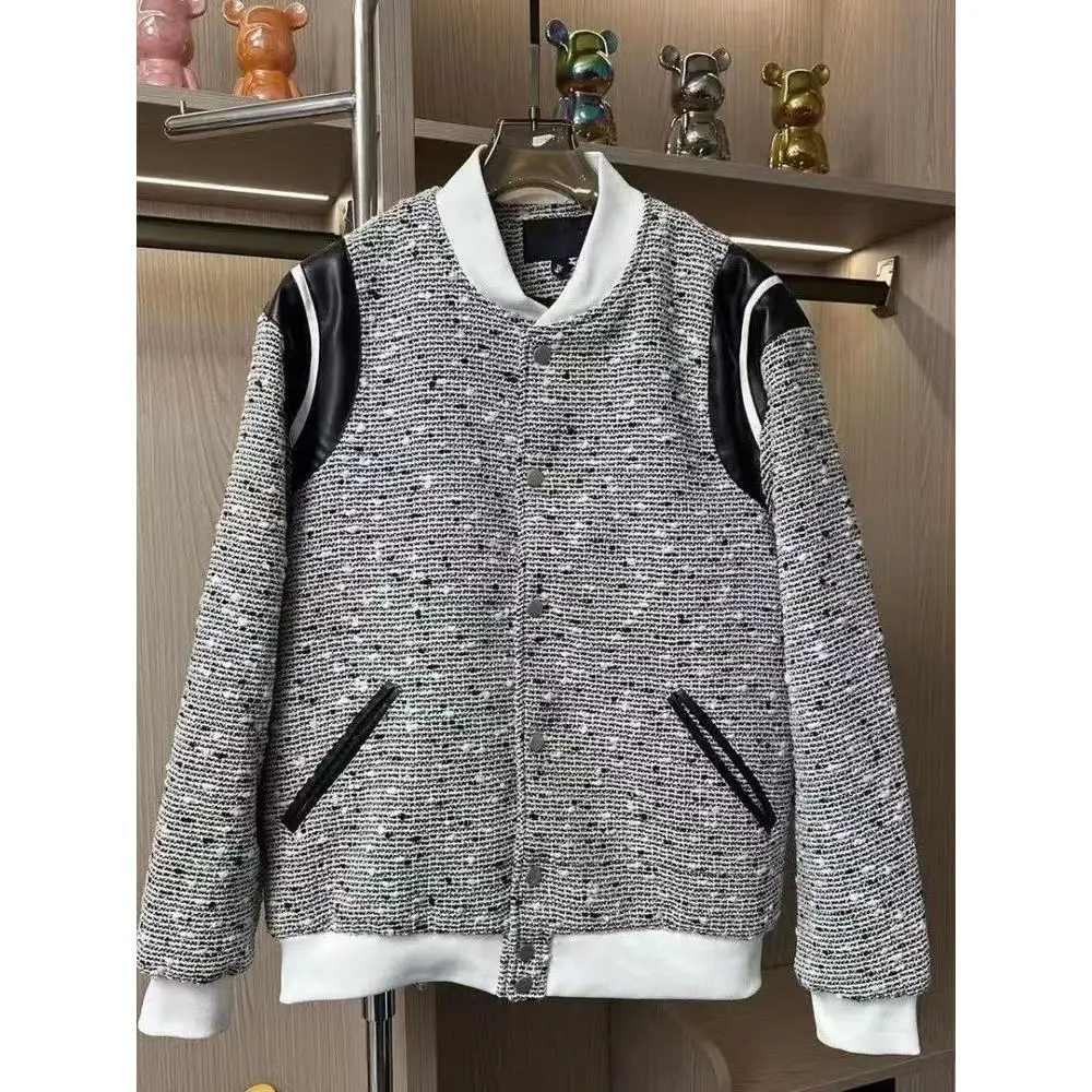 

Чистый оригинальный лоскутный студенческий бейсбольный джет Thiened Sensation, роскошный дизайн Fraance, свободный ленивый топ, мужская мода