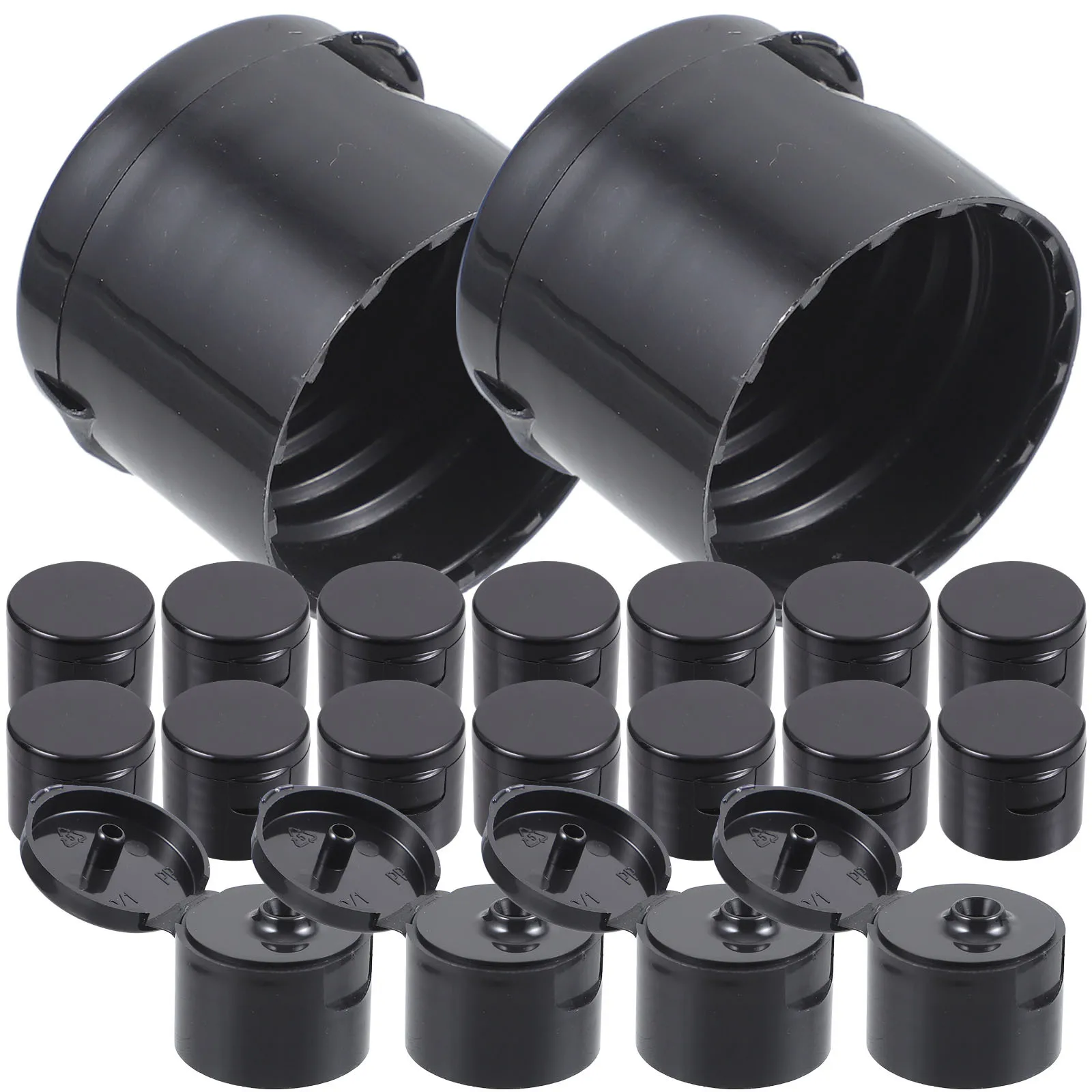 

50pcs Sports Pull-Type Bottle Lids Replaceable Water Bottle Caps Sealing Plastic Caps For Mineral Water Reusable Portable