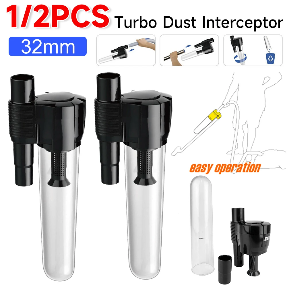 1/2pcs Cyclone Dust Collector 32mm Cyclonic Separator Vacuum Cleaner Filter Turbo Dust Interceptor Vacuum Cleaner Accessories