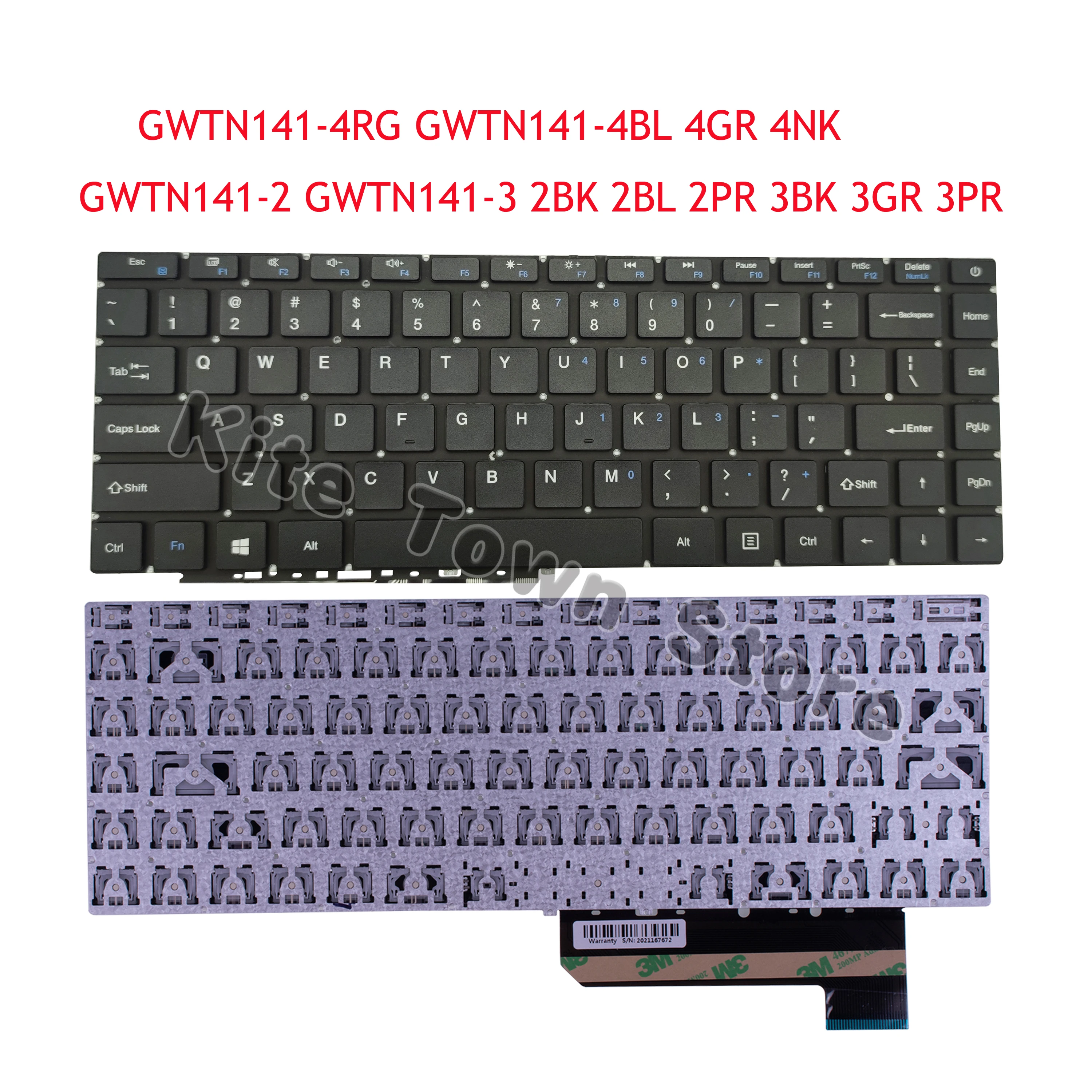 New US keyboard for Gateway GWTN141-2 GWTN141-3 GWTN141-4 2BK 2BL 2PR 3BK 3GR 3PR Black Frame