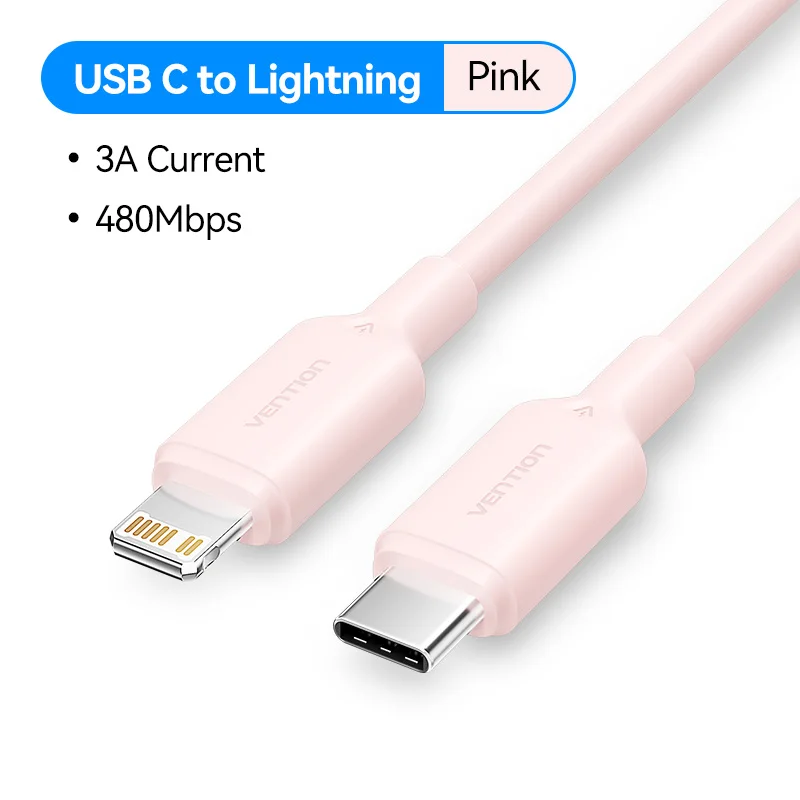 Ventie USB C naar Lightning 27W PD-oplaadkabels voor iPhone 8-14-serie USB naar Lightning snellaadkabels voor iPad 8/7/6 Mini