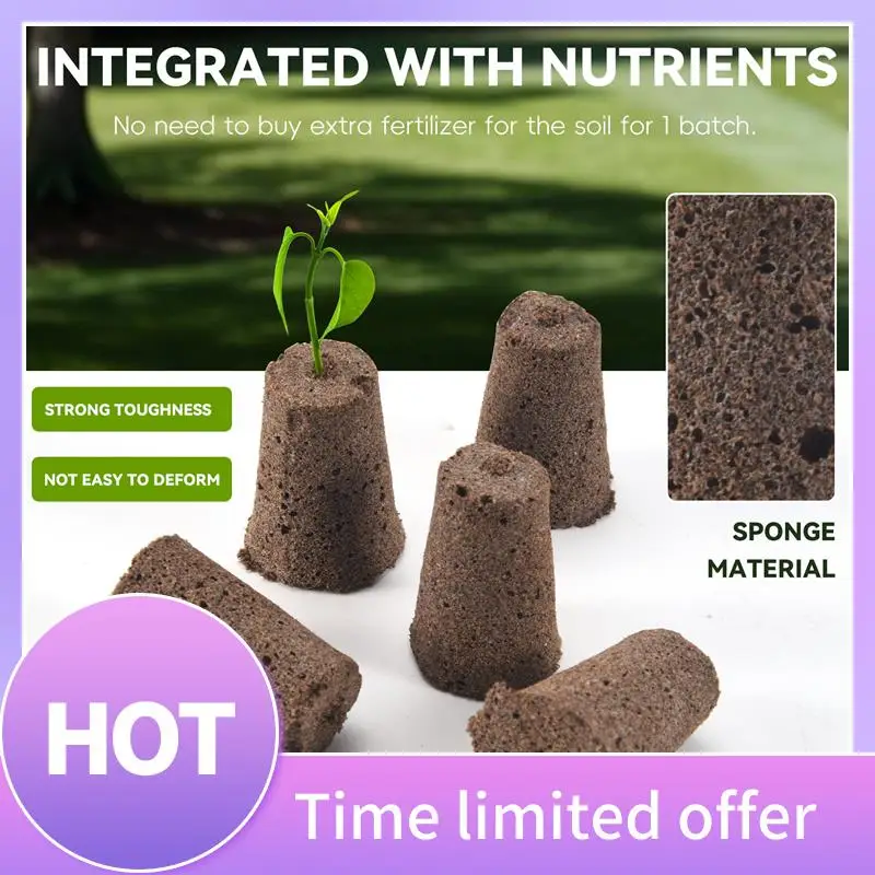

B69C Plant Grow Sponges For Garden Hydroponic Indoor Garden Smart Sponge With Nutrients, Replacement Grow Pod